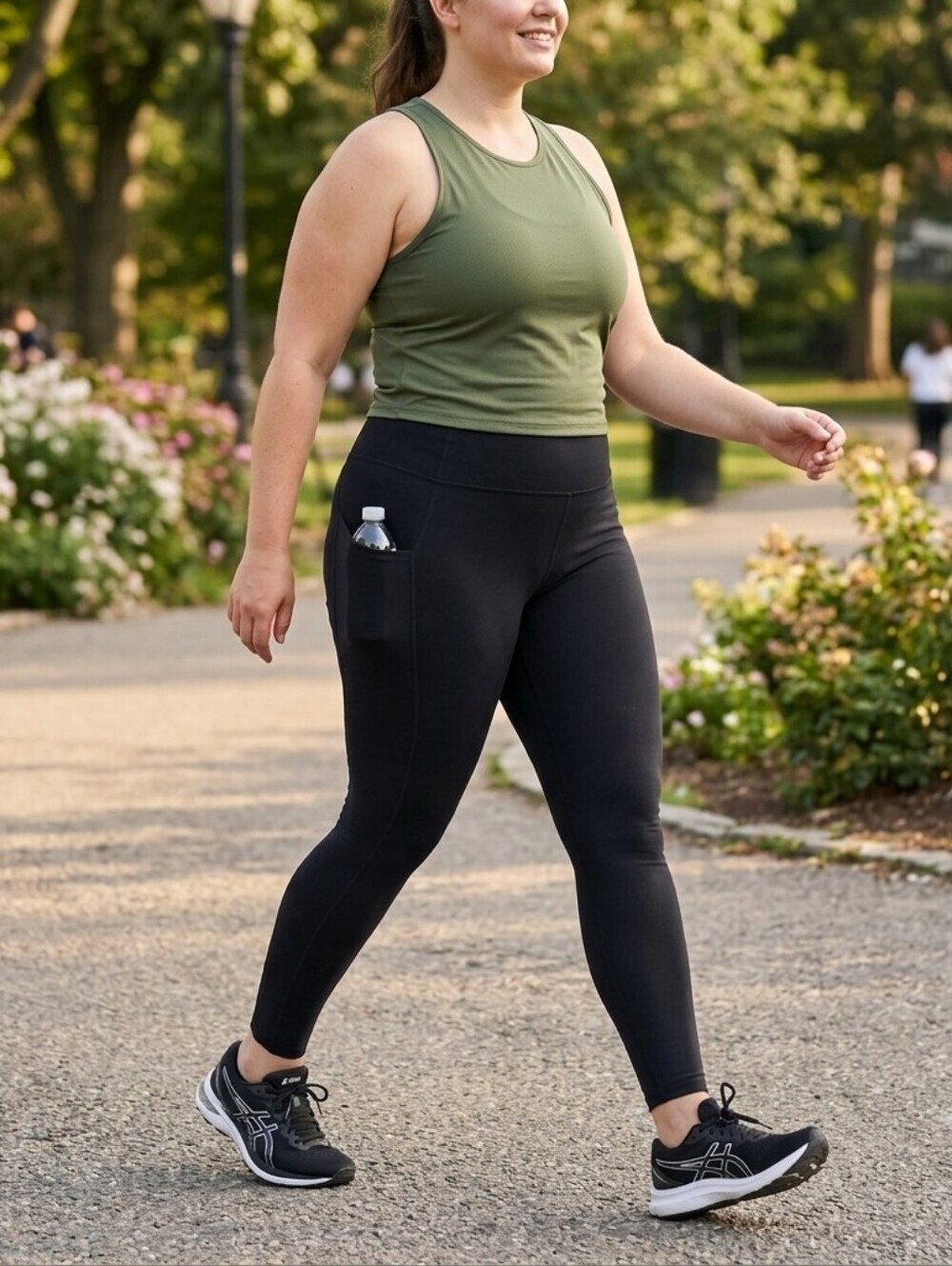 Soft Surrounding High-Rise Side-Pocket Women’s Leggings - Black Large Mi